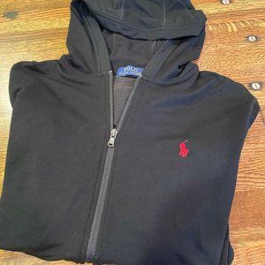 Ralph Lauren Men's M Black T-Shirt Zip Hoodie